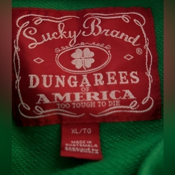 Vintage Lucky Brand green sweatshirt "always fits never shrinks" sz XL retro - Picture 3 of 7